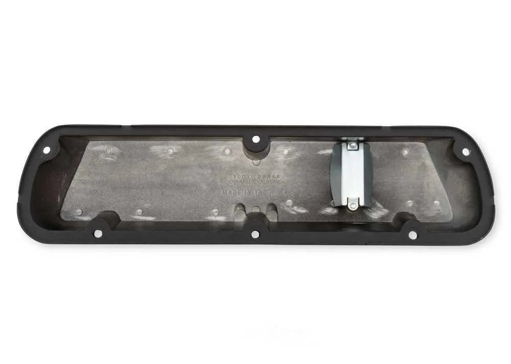 Scott Drake Aluminum Valve Cover w/302 Powered by Logo Wrinkle Black Finish 6A582-302 fits 1968-1973 Ford Mustang - Additi...