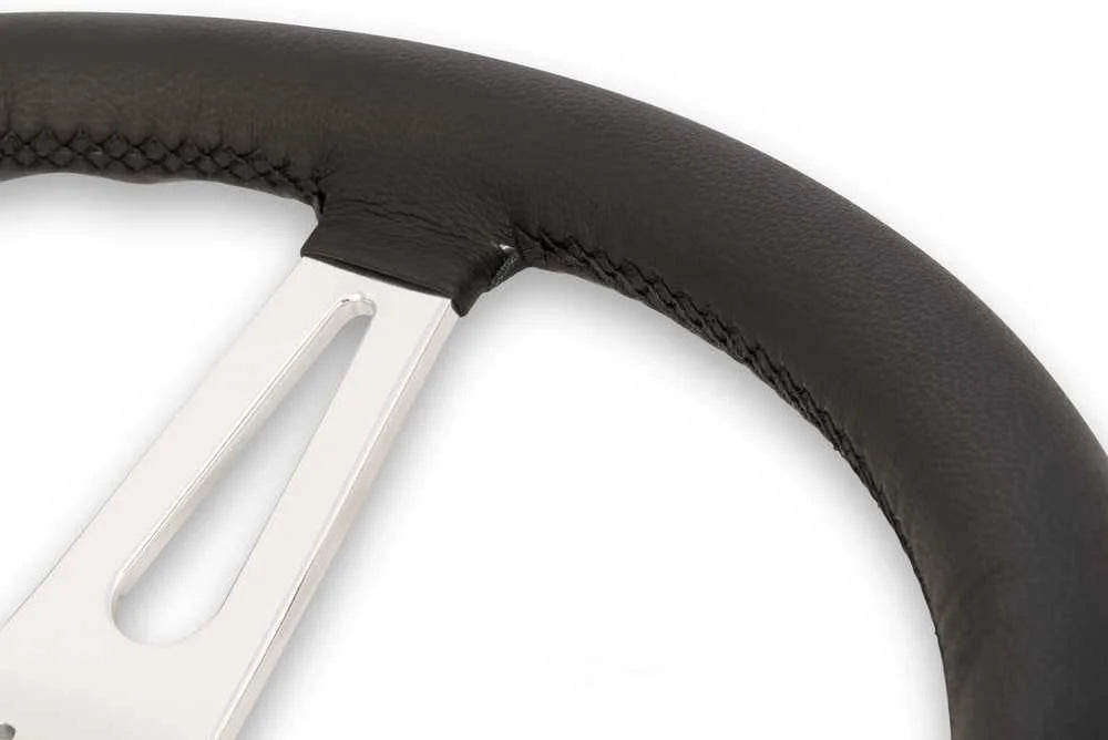 Scott Drake Corso Feroce 15" Black Leather Steering Wheel 9 Hole S1MS-3600-BK fits 1965-1973 Ford Mustang - Additional View 6