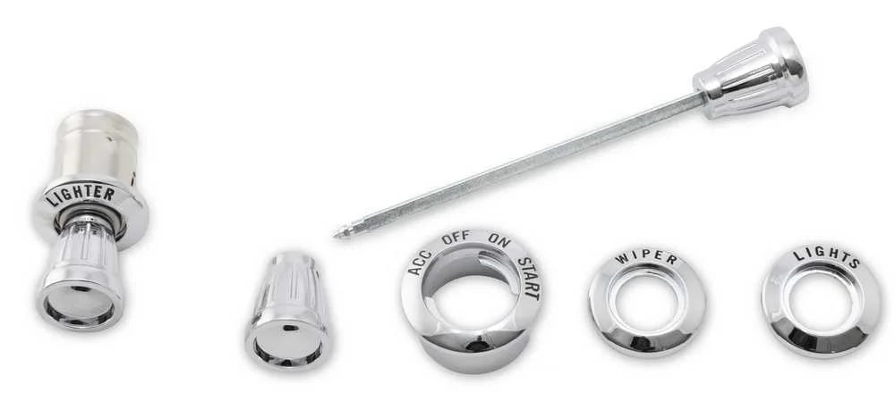 Scott Drake Dash Knob and Bezel Kit C5ZZ-10852-K fits 1964-1966 Ford Mustang - Side View