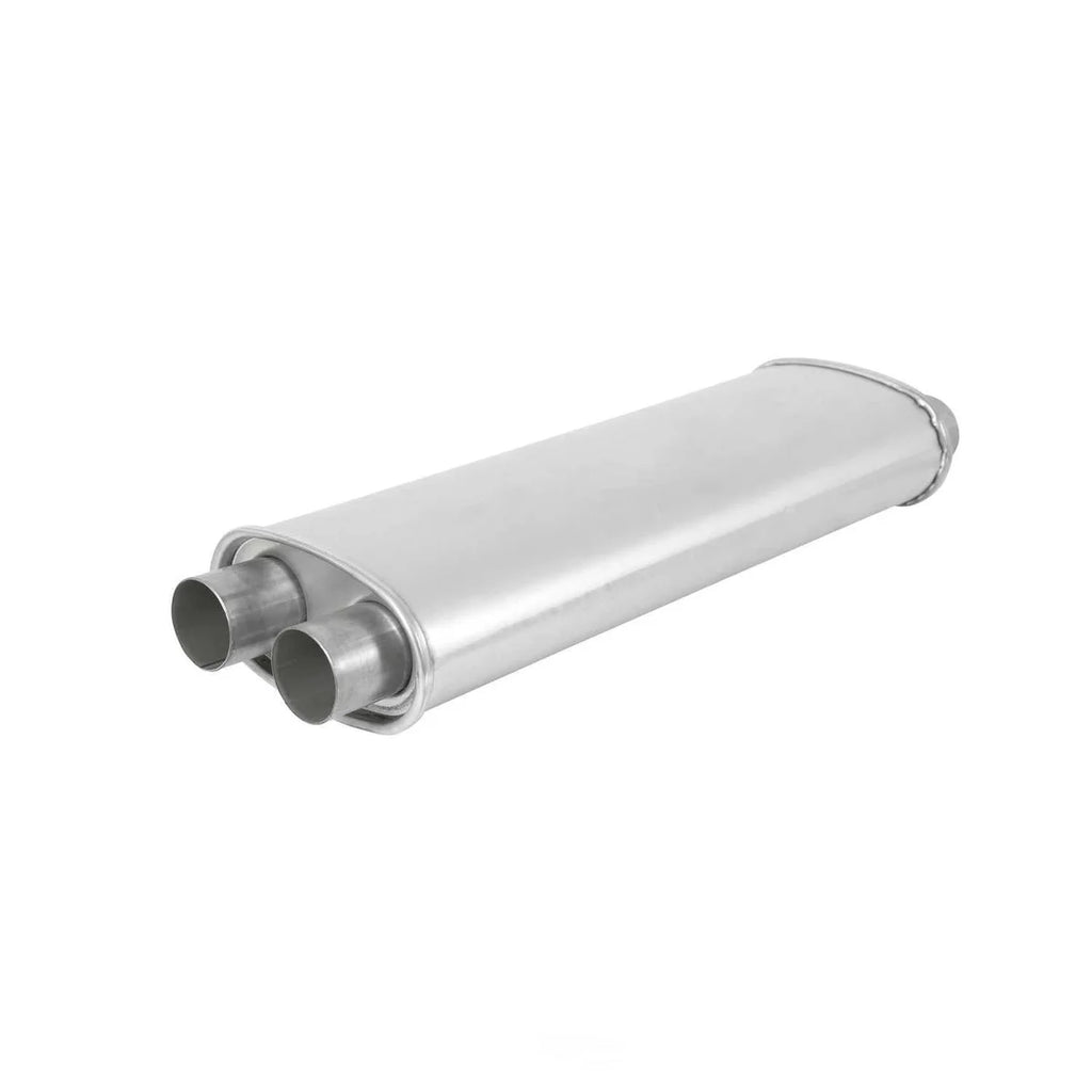 Scott Drake Dual Outlet Transverse Muffler C9ZZ-5230-C fits 1969 Ford Mustang - Side View