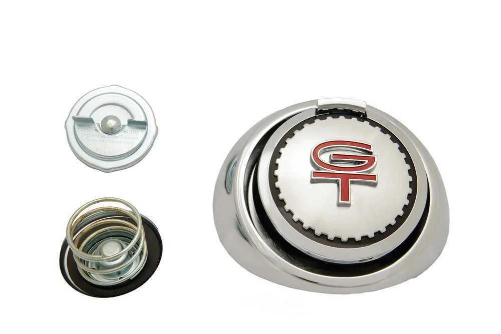Scott Drake Gas Cap Pop-Open C9ZZ-9030-B fits 1969 Ford Mustang GT - Back View
