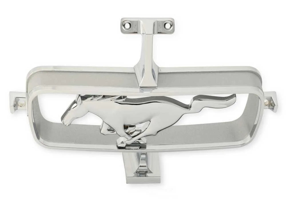 Scott Drake Grill Emblem Horse and Corral C5ZZ-8213-AR fits 1964-1965 Ford Mustang - Back View
