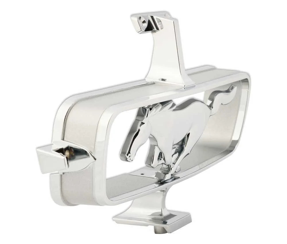 Scott Drake Grill Emblem Horse and Corral C5ZZ-8213-AR fits 1964-1965 Ford Mustang - Installation View