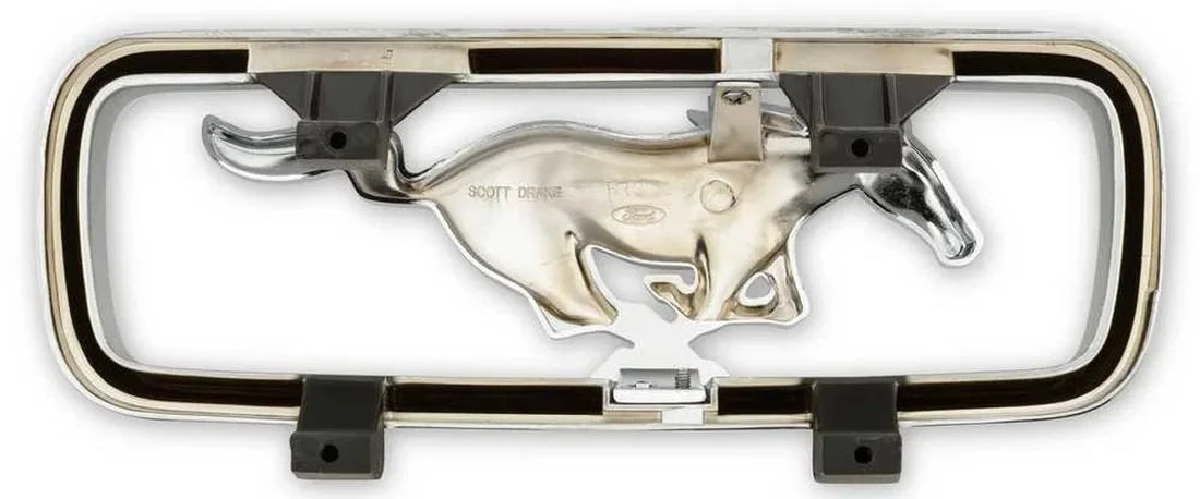 Scott Drake Grill Emblem Horse and Corral C6ZZ-8213-A fits 1966 Ford Mustang - Side View