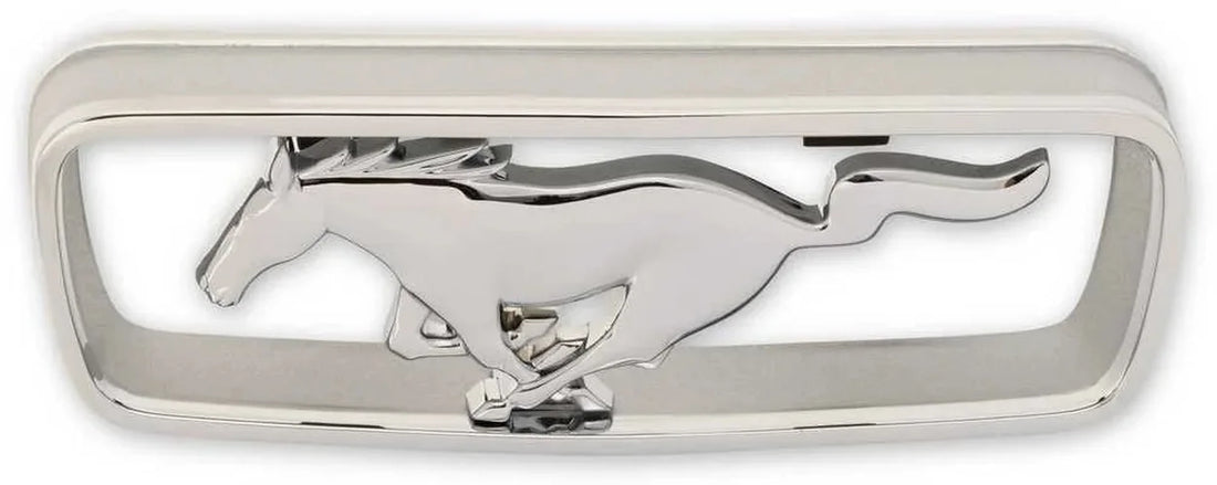 Scott Drake Grill Emblem Horse and Corral C6ZZ-8213-A fits 1966 Ford Mustang - Back View