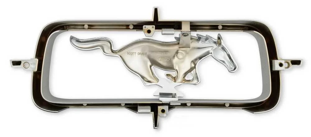 Scott Drake Grill Emblem Horse and Corral C7ZZ-8213-A fits 1967 Ford Mustang - Side View