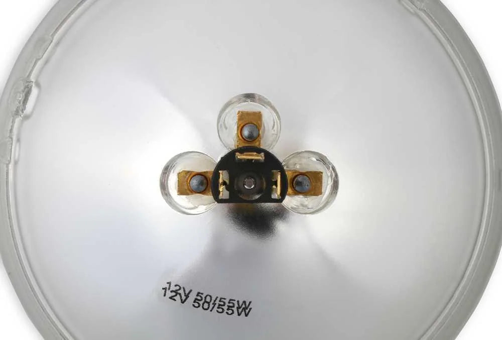 Scott Drake Headlight 7" Round Halogen Sealed Beam with FoMoCo Logo C0DZ-13007-A fits 1964-1973 Ford Mustang - Installatio...