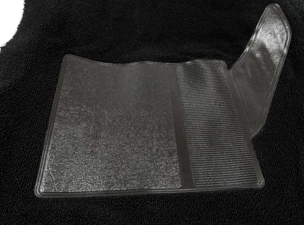 Scott Drake Molded Carpet Kit Black CAR65-CP-BK fits 1965-1968 Ford Mustang Coupe - Installation View