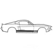 Load image into Gallery viewer, Scott Drake Stripe Kit, Black S2MS-16224-A fits 1966-1968 Ford Mustang - Main Product View