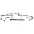 Load image into Gallery viewer, Scott Drake Stripe Kit, White S2MS-16224-B fits 1966-1968 Ford Mustang - Main Product View