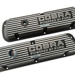 Load image into Gallery viewer, Scott Drake Valve Cover Powered by Outline Logo Black 6A582-C fits 1964-1973 Ford Mustang Cobra - Main Product View