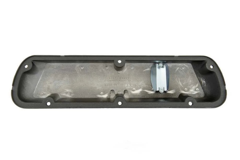 Scott Drake Valve Cover Powered by Outline Logo Black 6A582-C fits 1964-1973 Ford Mustang Cobra - Side View