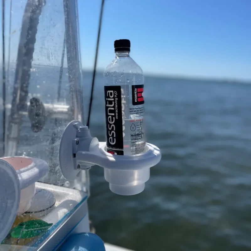 SeaSucker 1-Cup Holder Vertical - White - Side View