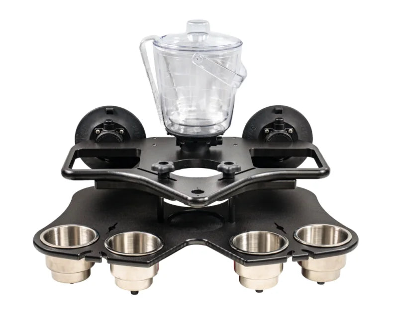 SeaSucker Double Decker Party Barge Portable Bar - Black - Detail View