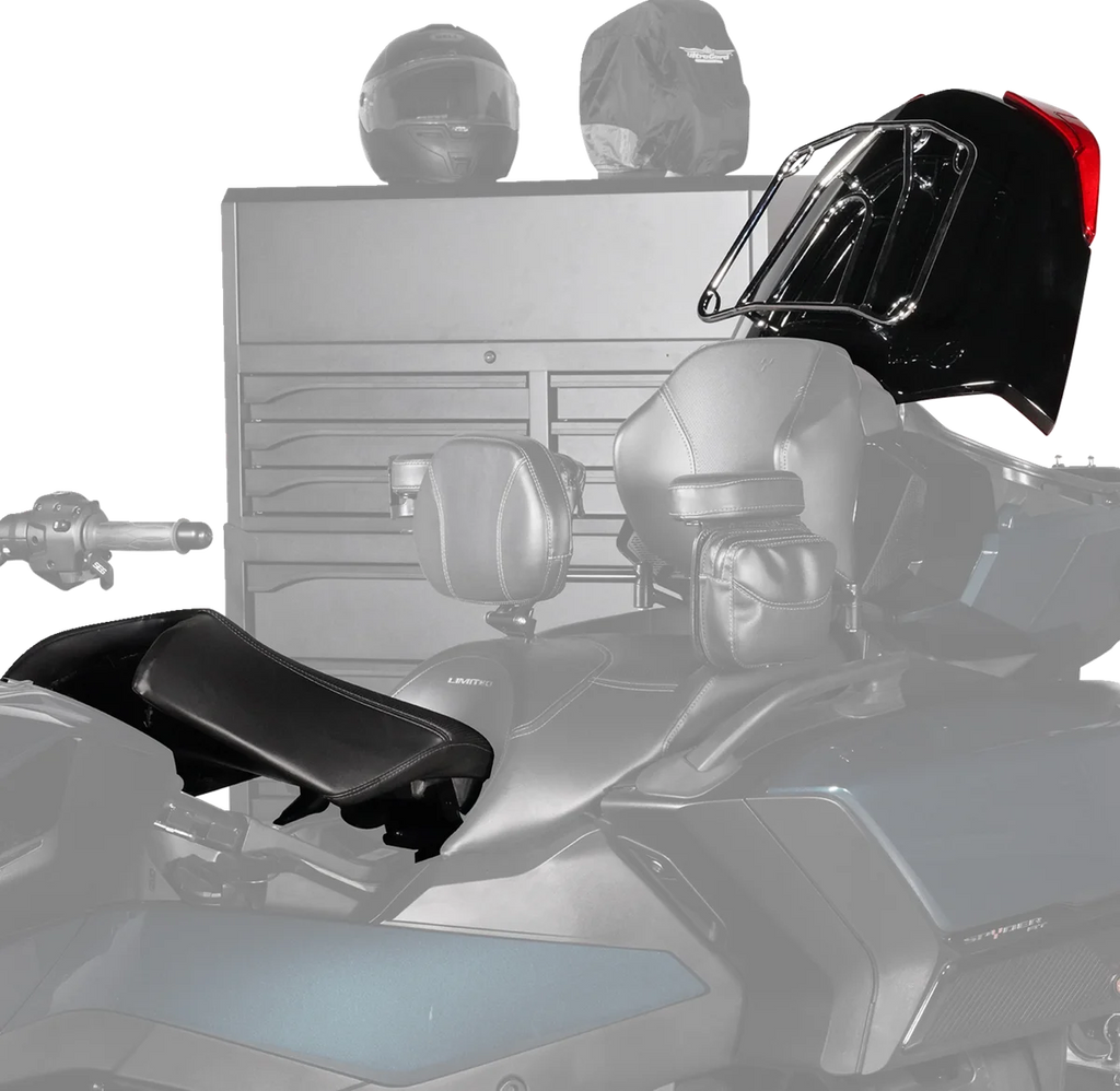 Seat Shock - Spyder RT '20-'24 Show Chrome - Back View