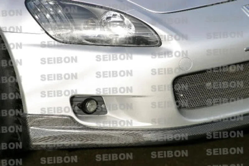 Seibon 00-03 Honda S2000 OEM Carbon Fiber Front Lip - Installation View