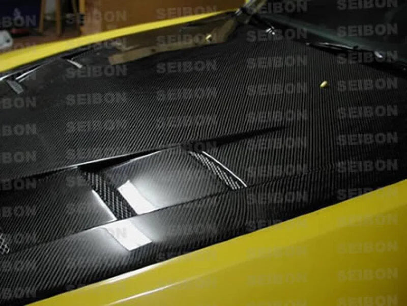Seibon 00-09 Honda S2000 TS Carbon Fiber Hood - Side View