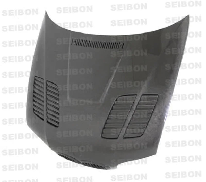 Seibon 01-05 BMW E46 M3 GTR Style Carbon Fiber Hood - Side View