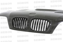 Load image into Gallery viewer, Seibon 01-05 BMW E46 M3 GTR Style Carbon Fiber Hood - Back View