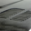 Load image into Gallery viewer, Seibon 01-05 BMW E46 M3 GTR Style Carbon Fiber Hood - Installation View