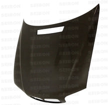 Load image into Gallery viewer, Seibon 01-05 BMW E46 M3 Series 2dr OEM Style Carbon Fiber Hood - Side View