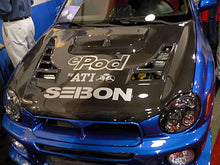 Load image into Gallery viewer, Seibon 02-03 Subaru WRX CW Carbon Fiber Hood - Side View