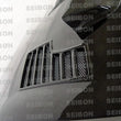 Load image into Gallery viewer, Seibon 02-03 Subaru WRX CWII Carbon Fiber Hood - Installation View