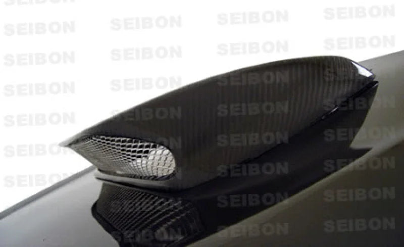 Seibon 02-03 Subaru WRX OEM Carbon Fiber Hood - Back View