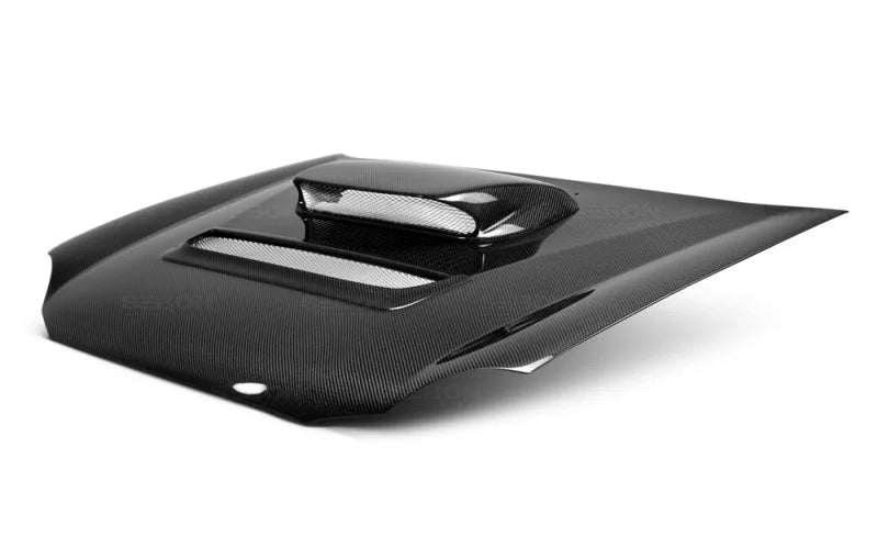 Seibon 02-03 Subaru WRX RC Carbon Fiber Hood - Installation View