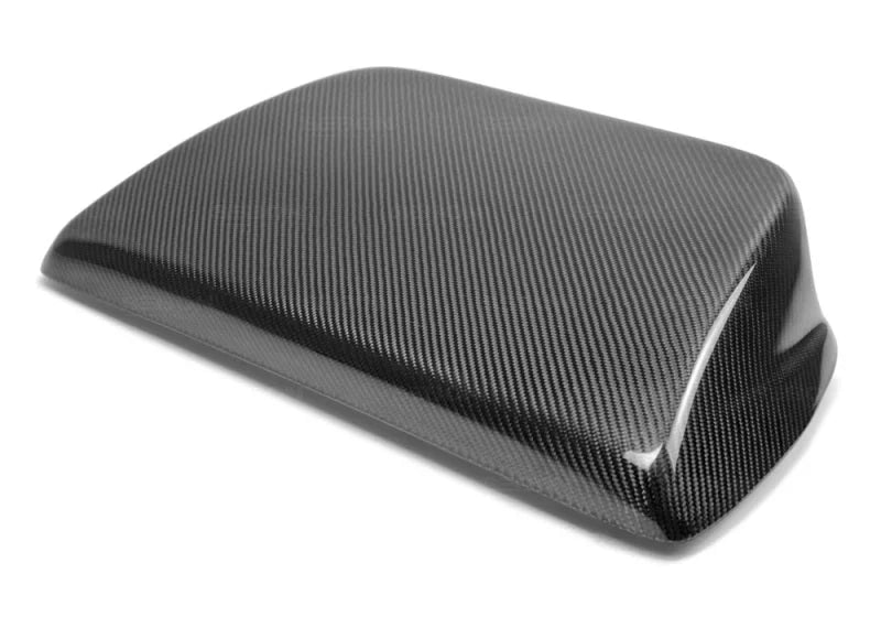 Seibon 02-03 Subaru WRX STi Carbon Fiber Hood Scoop - Only Fits OEM Hoods (Not Seibon Hoods) - Side View