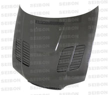Load image into Gallery viewer, Seibon 02-05 BMW E46 2dr GTR-Style Carbon Fiber Hood - Side View