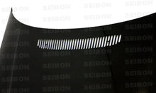 Load image into Gallery viewer, Seibon 02-05 BMW E46 2dr OE Carbon Fiber Hood - Detail View