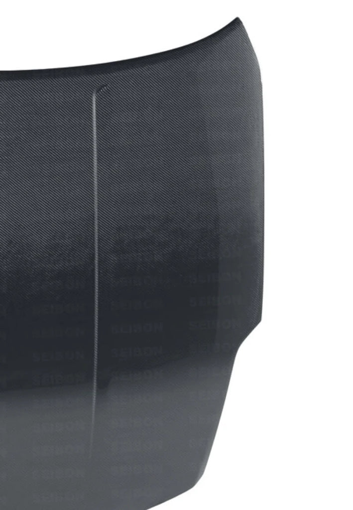 Seibon 02-06 Nissan 350Z OEM Carbon Fiber Hood - Back View
