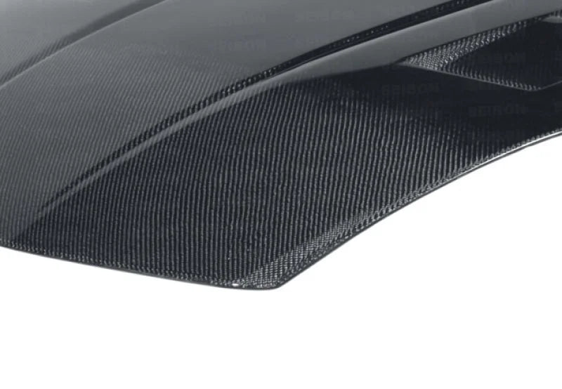 Seibon 02-06 Nissan 350Z TS Carbon Fiber Hood - Installation View