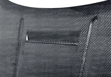 Load image into Gallery viewer, Seibon 02-06 Nissan 350Z VT Carbon Fiber Hood - Installation View