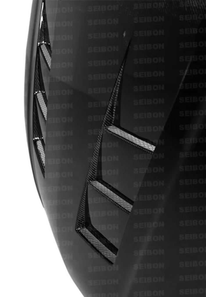 Seibon 02-07 Acura RSX (DC5) TS-Style Carbon Fiber Hood - Back View
