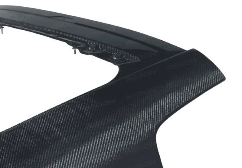 Seibon 02-08 Nissan 350Z OEM Carbon Fiber Trunk Lid - Side View