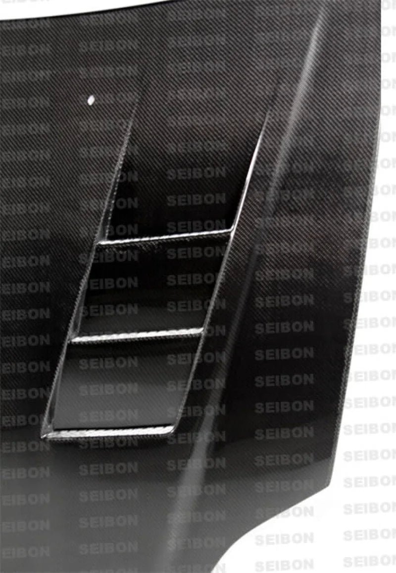 Seibon 03-04 Infiniti G35 Sedan TS Carbon Fiber Hood - Back View