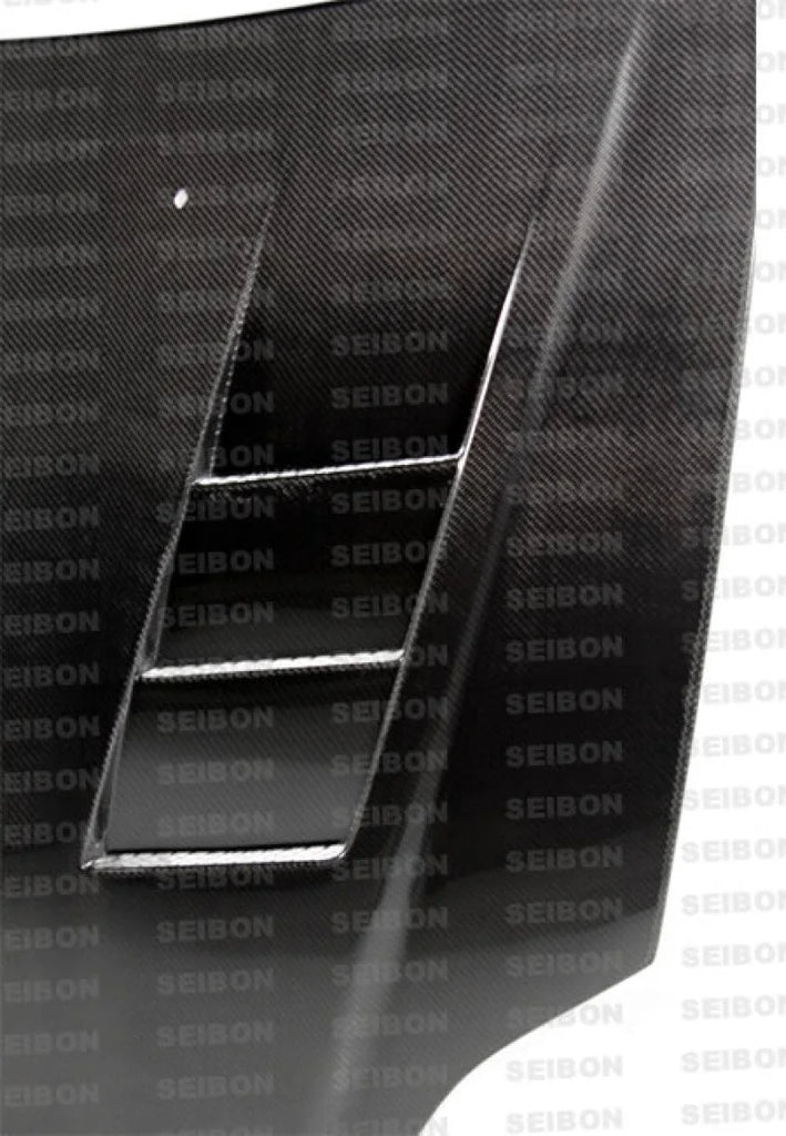 Seibon 03-04 Infiniti G35 Sedan TS Carbon Fiber Hood - Back View