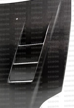 Load image into Gallery viewer, Seibon 03-04 Infiniti G35 Sedan TS Carbon Fiber Hood - Back View