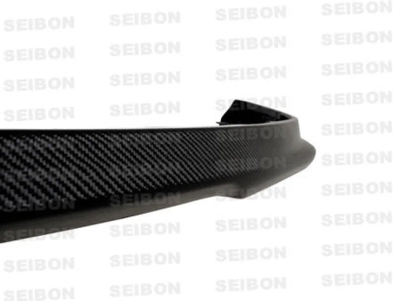 Seibon 03-05 Mitsubishi Evo 8 DL Carbon Fiber Front Lip Spoiler - Detail View