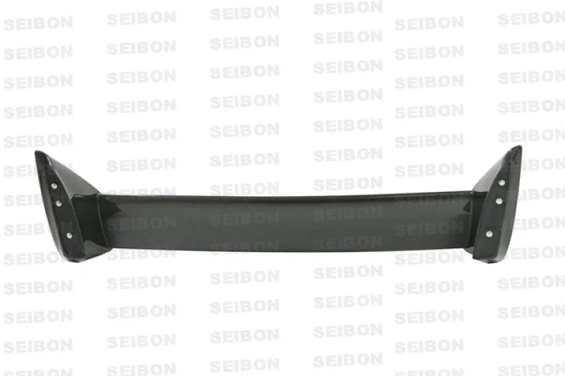 Seibon 03-05 Mitsubishi Lancer EVO VIII/IX OEM Carbon Fiber Rear Spoiler - Installation View