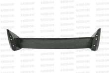 Load image into Gallery viewer, Seibon 03-05 Mitsubishi Lancer EVO VIII/IX OEM Carbon Fiber Rear Spoiler - Installation View