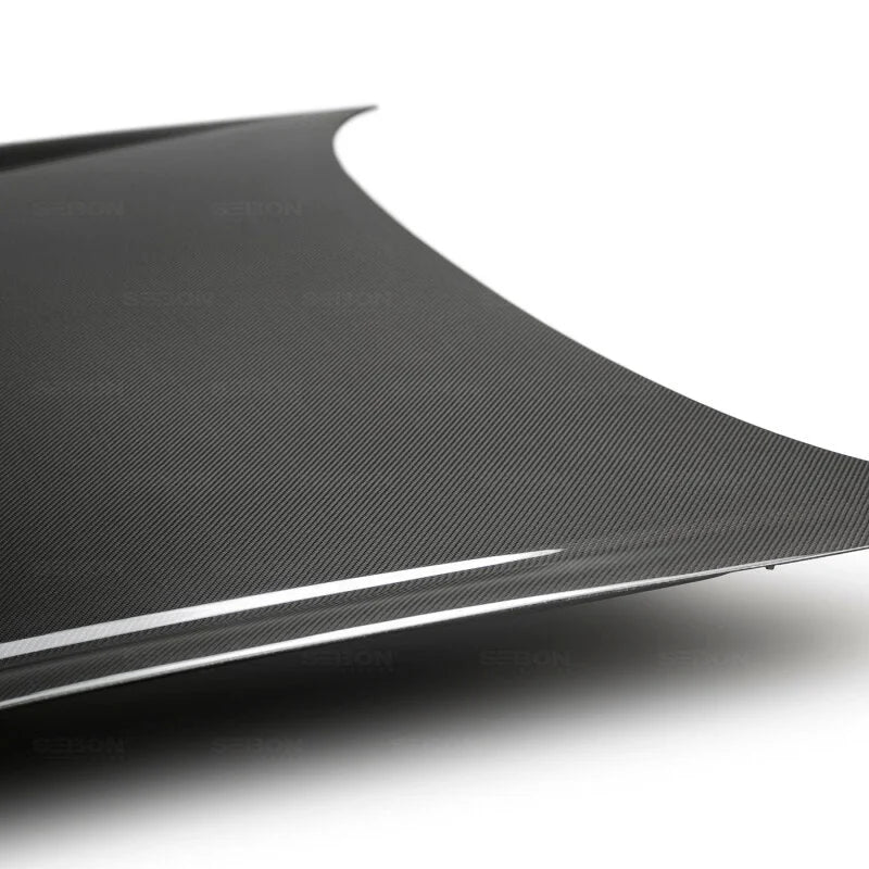 Seibon 03-07 Infiniti G35 Coupe OEM  Carbon Fiber Hood - Back View