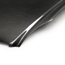 Load image into Gallery viewer, Seibon 03-07 Infiniti G35 Coupe OEM  Carbon Fiber Hood - Installation View