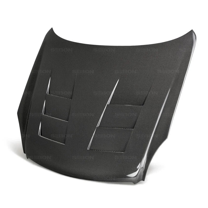 Seibon 03-07 Infiniti G35 Coupe TS Carbon Fiber Hood - Side View