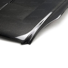 Load image into Gallery viewer, Seibon 03-07 Infiniti G35 Coupe TS Carbon Fiber Hood - Back View