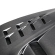 Load image into Gallery viewer, Seibon 03-07 Mitsubishi Evo 8 &amp; 9 CW II Carbon Fiber Hood - Back View