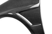 Load image into Gallery viewer, Seibon 04-05 Subaru WRX/STi 10mm Wider Carbon Fiber Fenders - Installation View