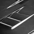 Load image into Gallery viewer, Seibon 04-05 Subaru WRX/STi CWII Carbon Fiber Hood - Back View